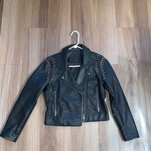 Vegan Leather Studded Jacket